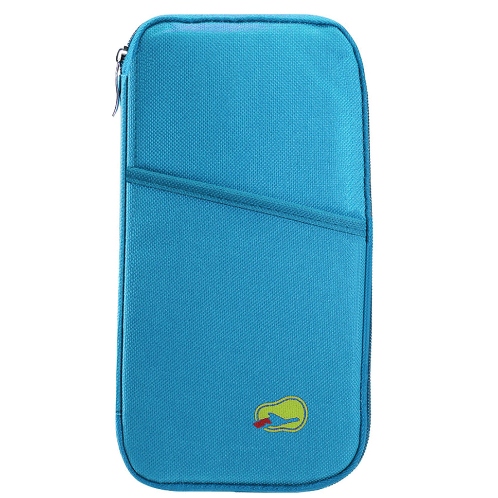 12-Pocket Travel Passport Wallet – Zip Document Organizer