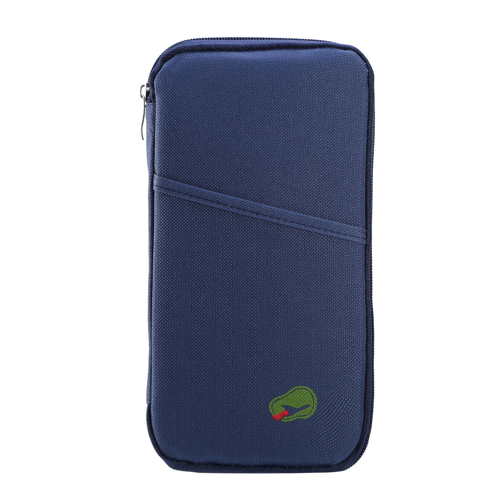 12-Pocket Travel Passport Wallet – Zip Document Organizer