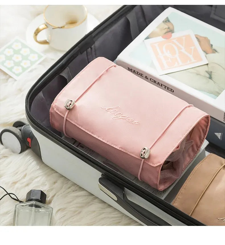 4-in-1 Roll-Up Toiletry Bag – Travel Cosmetic Organizer